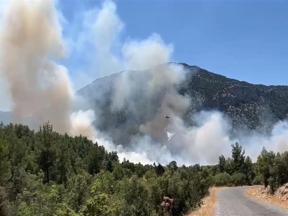 Antalya'da Orman Yangınına Karşı Mücadele Devam Ediyor