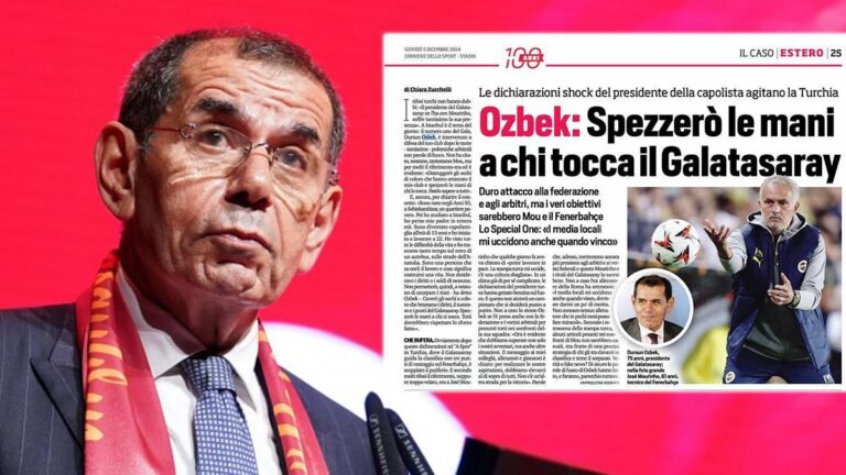 SON HABERLER | Dursun Özbek'in sözleri İtalyan basınında manşet oldu!