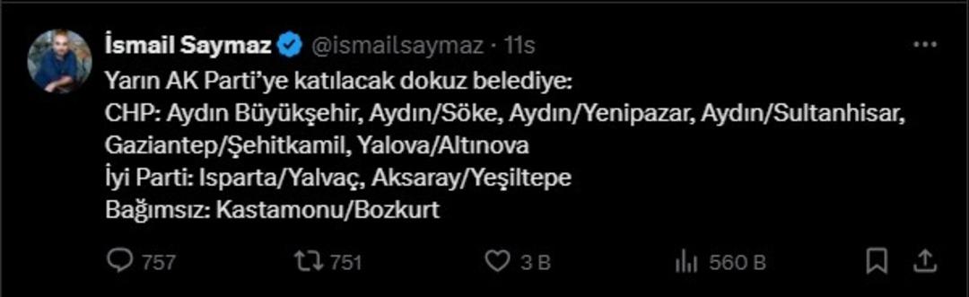 Özlem Çiziklu siyasi arenayı harekete geçirmişti! Açıklamalar art arda geldi ... İşte AK partisinin bugün bir rozet giyeceği 9 isim