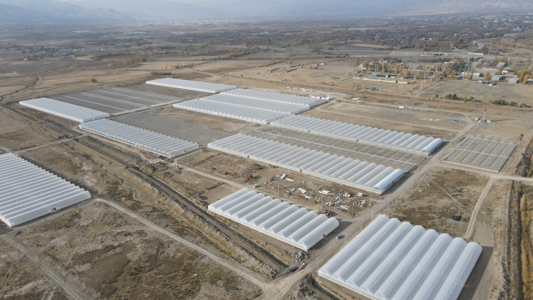 Doğu Anadolu'nun en büyük toplu sera alanı inşaatı sürüyor